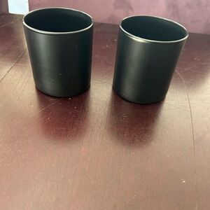 Set of Two Black Cups